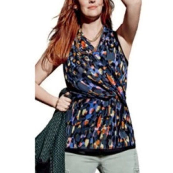 CAbi Flaunt Warp Blouse Top Print 3077 - Picture 6 of 6
